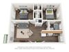 2 Bedroom, 1 Bathroom